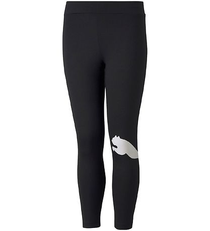 Puma Leggings - Active - Black w.White Logo Puma Leggings - Active - Black w.White Logo