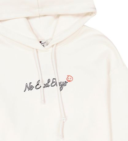 Champion 패션 후드티 - 크롭 - 화이트