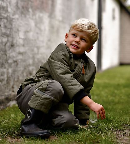 Mikk-Line Thermo Trousers - Duvet - Coated - Dusty Olive