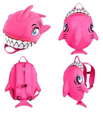 Crazy Safety Kleuterrugzak - Shark - Roze