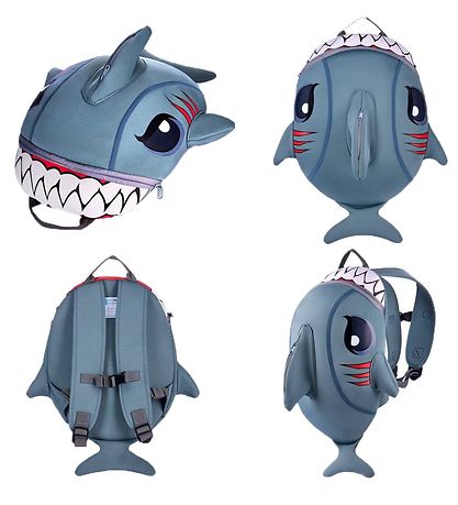 Crazy Safety Kleuterrugzak - Shark - Grijs