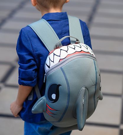 Crazy Safety Kleuterrugzak - Shark - Grijs
