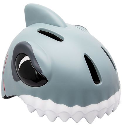 Casque de Vélo av. Lumière Crazy Safety - Shark - Gris Casque de Vélo av. Lumière Crazy Safety - Shark - Gris