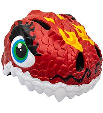 Crazy Safety Bicycle Helmet w. Light - Dragon - Red Crazy Safety Bicycle Helmet w. Light - Dragon - Red