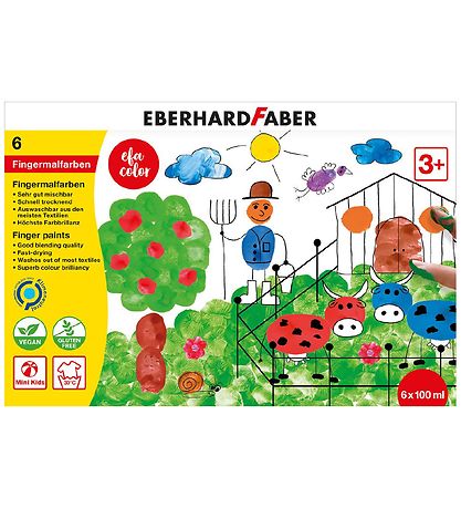 Eberhard Faber Peinture au doigt - 6 pces - 100 ml. Eberhard Faber Peinture au doigt - 6 pces - 100 ml.