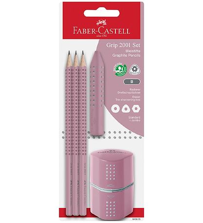 Faber-Castell Lyijykynäsetti - 5 Osaa - Vaaleanpunainen