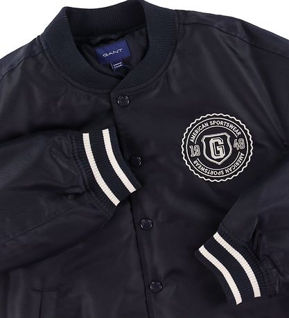 GANT Bomber Jacket - New The Garden Varsity - Evening Blue
