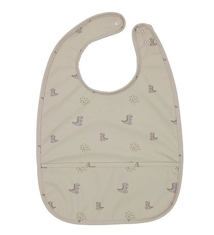 OYOY Bib - 2-Pack - Dino - Blue/Clay