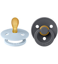 BIBS Colour Pacifiers - 2-Pack - Size 1 - Symmetrical - Iron/Bab