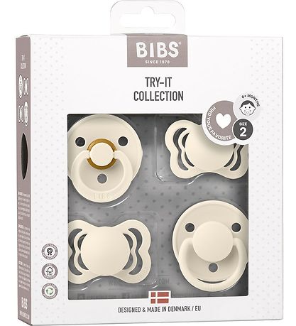 Tétine BIBS - Collection à essayer - 4 Pack - Taille 2 - Ivory