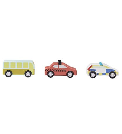 Kids Concept Autos - 3er-Pack - Zurückziehen - Aiden