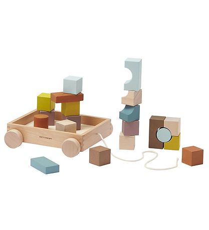 Kids Concept Trekkvogn m. Stableklosser - Neo - Multi