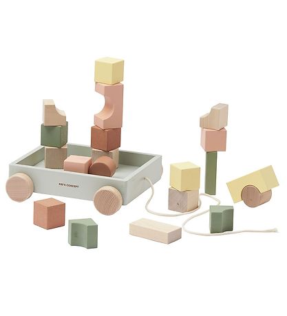 Kids Concept Trekkvogn m. Stableklosser - Edvin - Multi