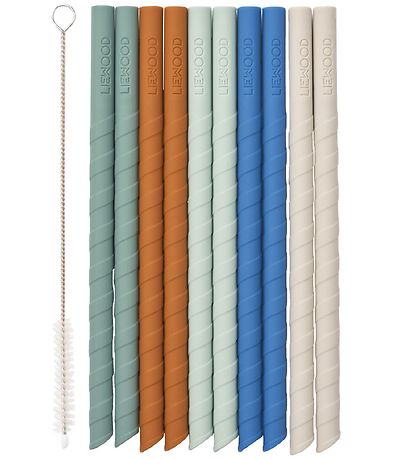 Liewood Straws - Silicone - 10 pcs - Timoti - Mustard Multi Mix