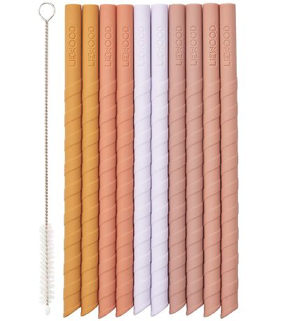 Liewood Straws - Silicone - 10 pcs - Timoti - Yellow Mellow Mul
