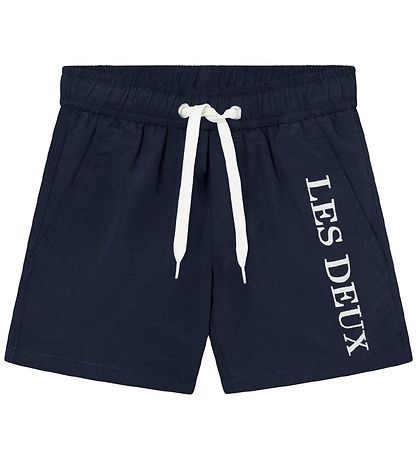 Les Deux Swim Shorts - Logo - Dark Navy/Ivory