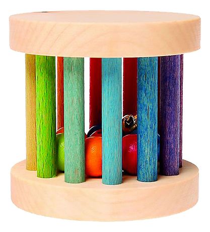 Grimms Holzspielzeug - Mini Rassel - Mehrfarbig Grimms Holzspielzeug - Mini Rassel - Mehrfarbig
