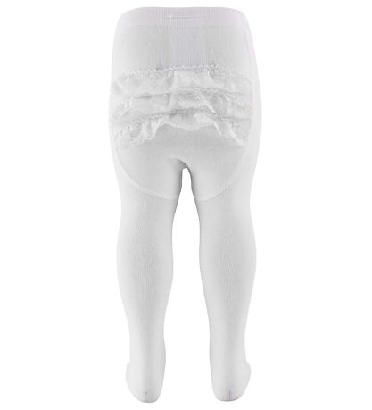 Name It Tights - NbfOpagna - Bright White w. Lace Name It Tights - NbfOpagna - Bright White w. Lace