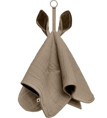 BIBS Comfort Blanket - 40x40 cm - Kangaroo - Dark Oak/Vanilla