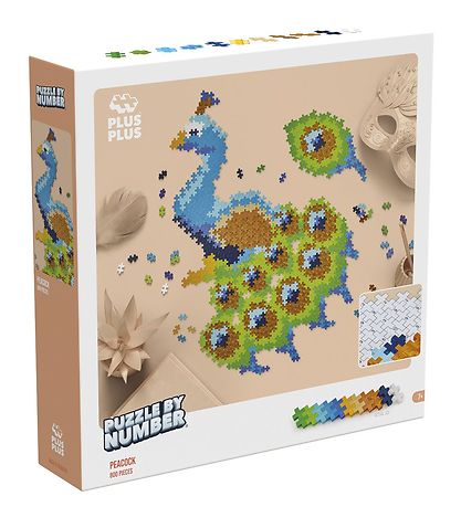 Plus-Plus Puzzle Town Number - 800 pcs - Peacock Plus-Plus Puzzle Town Number - 800 pcs - Peacock