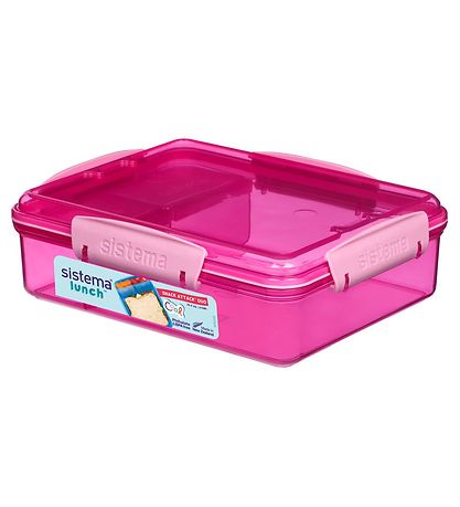Boîte à Repas Sistema - Snack Attack Duo - 975 ml - Rose Boîte à Repas Sistema - Snack Attack Duo - 975 ml - Rose