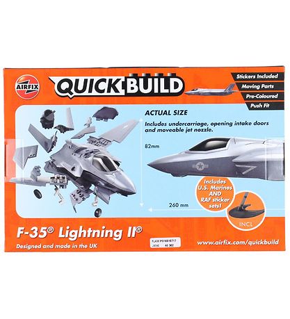 Airfix 세트 - QUICKBUILD - F-35B Lightning II J6040 - 38개 부품