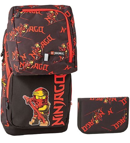 LEGO® Ninjago School Bag Set - Optimo - Black/Red