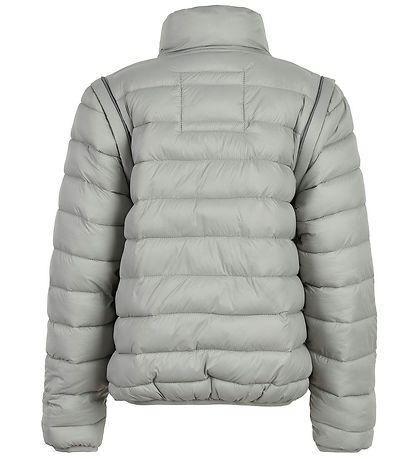Mikk-Line Puffer Jacket/Waistcoat - 2-I-1 - Neutral Gray