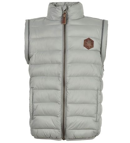 Mikk-Line Puffer Jacket/Waistcoat - 2-I-1 - Neutral Gray