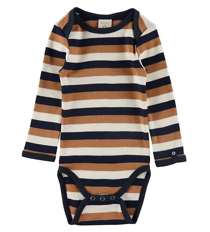 Smallstuff Bodysuit æ/s - Navy/Rosehip Striped