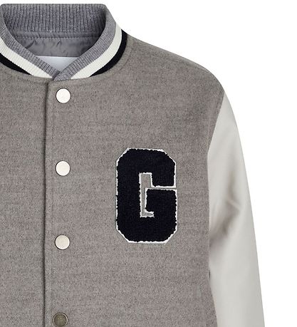 Grunt Bomber Jacket - Sune - Grey Melange w. Light Grey