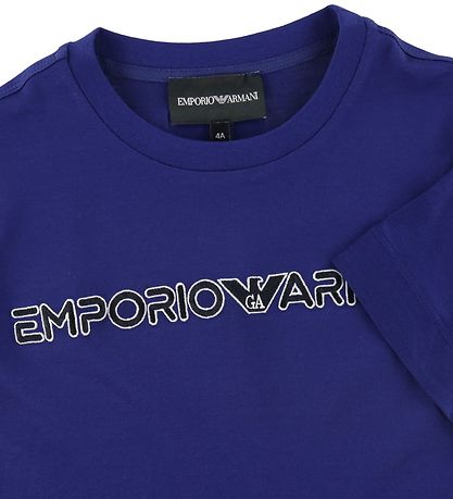 Emporio Armani T-shirt - Blu Faro w. Black