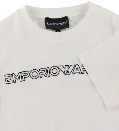 Emporio Armani T-shirt - White w. Embroidery
