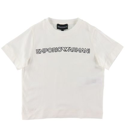 Emporio Armani T-shirt - White w. Embroidery
