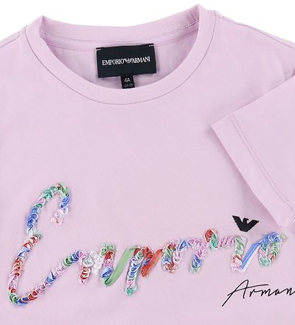 Emporio Armani T-shirt - Light Purple w. Embroidery