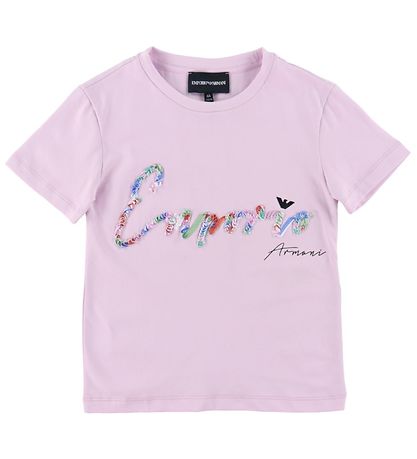 Emporio Armani T-shirt - Light Purple w. Embroidery