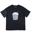 Emporio Armani T-shirt - Navy w. Popcorn Emporio Armani T-shirt - Navy w. Popcorn