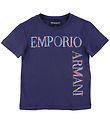 Emporio Armani T-Shirt - Blu Mora m. Print Emporio Armani T-Shirt - Blu Mora m. Print
