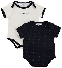 Emporio Armani Bodysuits s/s - 2-Pack - Aquile Blu Emporio Armani Bodysuits s/s - 2-Pack - Aquile Blu