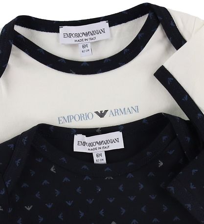 Emporio Armani Bodysuits s/s - 2-Pack - Aquile Blu Emporio Armani Bodysuits s/s - 2-Pack - Aquile Blu