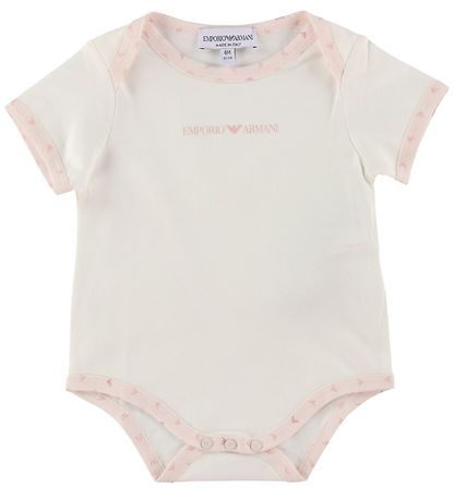 Emporio Armani Bodysuits s/s - 2-Pack - Aquile Pink/White