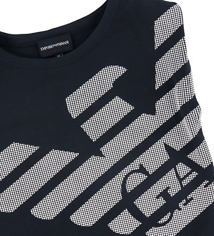 Emporio Armani Joggingkjóll - Dökkblátt M. Hvítur Emporio Armani Joggingkjóll - Dökkblátt M. Hvítur