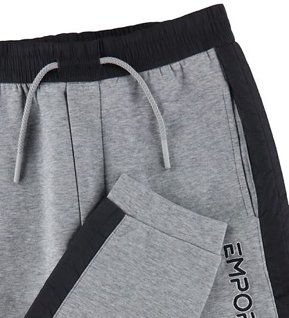 Emporio Armani Buxur - Grátóna/Dökkblátt