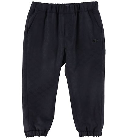 Emporio Armani Trousers - Wool/Viscose - Navy w. Logos
