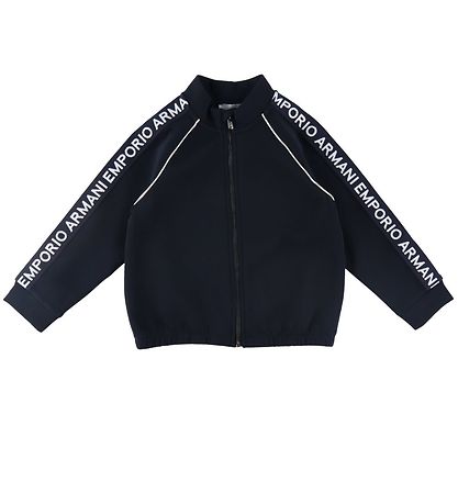 Emporio Armani Cardigan/Trousers - Navy w. Logo Stripe