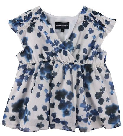 Emporio Armani Top - White/Blue flowered Emporio Armani Top - White/Blue flowered