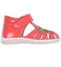 Angulus Prewalker Sandals - Coral w. Glitter Angulus Prewalker Sandals - Coral w. Glitter