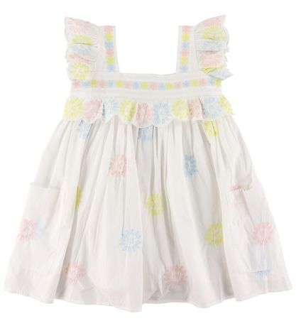 Stella McCartney Kids 원피스 - 흰색/파스텔 포함 꽃