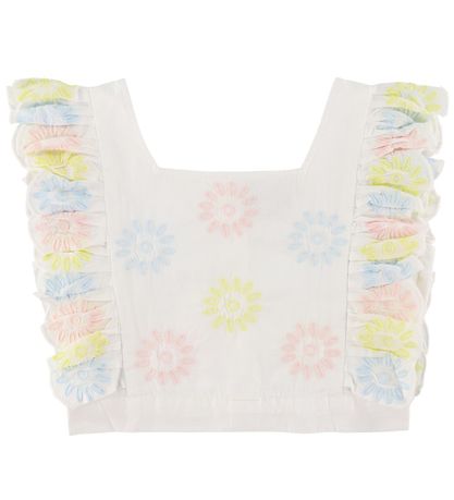 Stella McCartney Kids Top - Cropped - White/Pastel w. Flowers Stella McCartney Kids Top - Cropped - White/Pastel w. Flowers