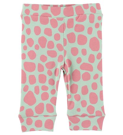 Stella McCartney Kids 레깅스 - 민트 그린 포함 기린 프린트